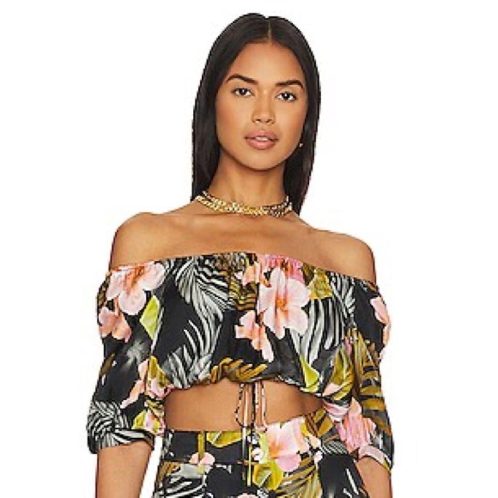 Favorite Daughter The Anywhere With You Off The Shoulder Crop Top Size Small